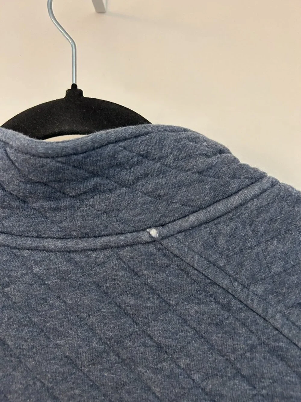L.L. Bean Men's Men's Quilted Mockneck Sweatshirt Indigo Heather Size XL